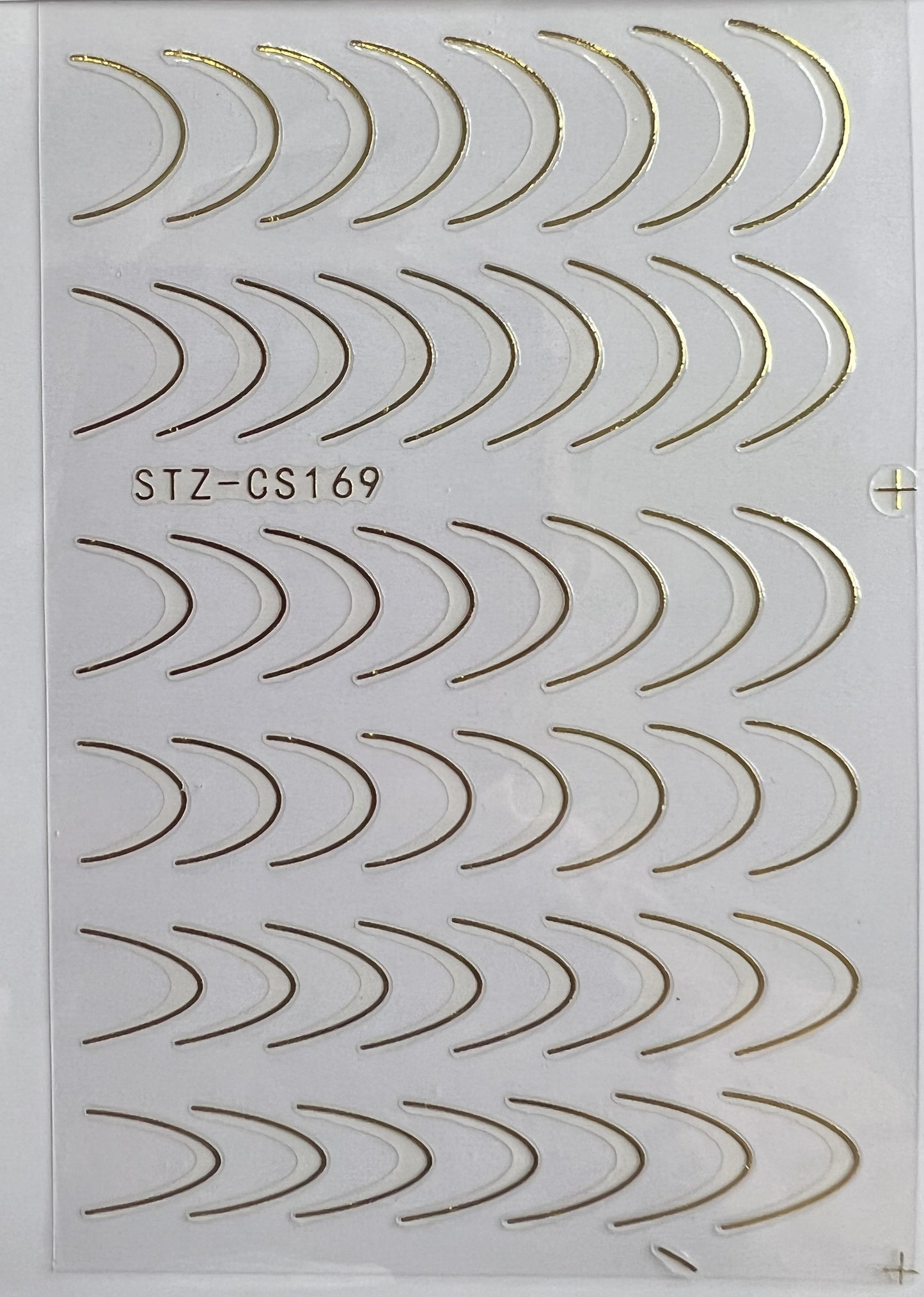 3D Gold Lines Nail Decal